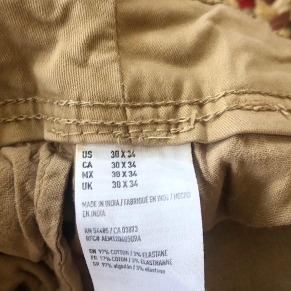Men’s American Eagle Original Straight Khaki 30x34 - Picture 3 of 4